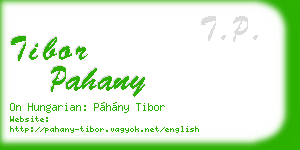 tibor pahany business card